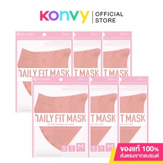 [แพ็คหก] IRIS OHYAMA Disposable Face Mask Daily Fit [6 Sachets x 5pcs] #Pink.