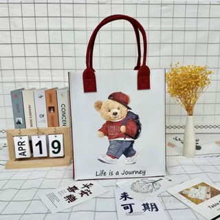 New Cyber Celebratory Cartoon Tote Bag Felt Tote Bag Cute Tote Bag Office Handbag Vertical Tote Bag