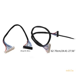 Exhila สายเคเบิลตะขอ LVDS D8 FIX-30P-D8 FIX 30 พินคู่ 2ch 8bit 1 0 มม. พิช 17-21 นิ้ว สําหรับสายเคเบิล 17 -21 ยาว 25 ซม. 50 ซม.