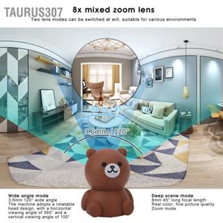  Taurus307 กล้องแพน/เอียง WiFi 1080P จัดแต่งทรงผมหมีสีน้ำตาล การมองเห็นกลางคืน ระบบเสียง 2 ทิศทาง การรักษาความปลอดภัยภายในบ้าน