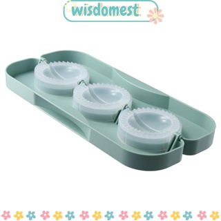 Wisdomest เครื่องทําเกี๊ยว เกี๊ยวอัตโนมัติ สีเขียว สําหรับห้องครัว|แม่พิมพ์พลาสติก ล้างทําความสะอาดได้ สําหรับทําเกี๊ยว