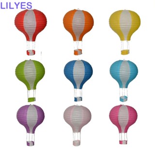 Lilyes โคมไฟลูกโป่งกระดาษ สีรุ้ง 12 นิ้ว 30 ซม. สําหรับตกแต่งปาร์ตี้วันเกิด งานแต่งงาน