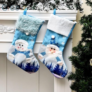 ⭐NEW ⭐Santa Candy Gift Bags with Blue Christmas Stocking Doll Sock for Home Decor