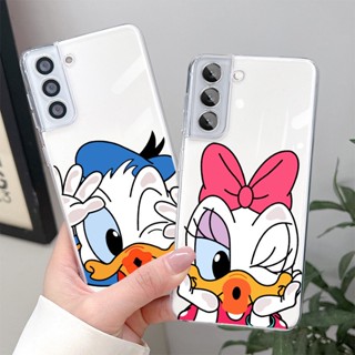 เคสโทรศัพท์มือถือแบบนิ่ม TPU ลายการ์ตูนโดนัลด์ดั๊ก เดซี่ สําหรับ Samsung S23 FE S8 S10 S9 S20 S21 Plus S21 FE S22 Ultra Note 9 10 Plus 20 Ultra 5G