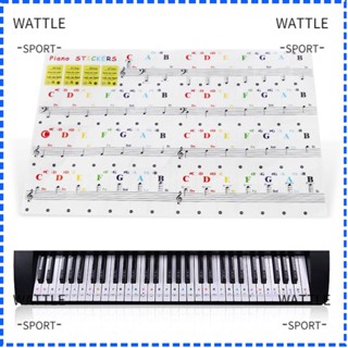 Wattle สติกเกอร์ติดคีย์บอร์ดเปียโน ทนทาน