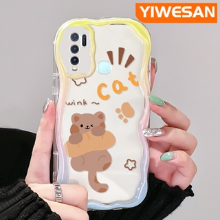 เคสโทรศัพท์มือถือ ซิลิกาเจลนิ่ม ใส กันกระแทก ลายแมวน่ารัก สําหรับ VIVO Y30 Y30i Y50