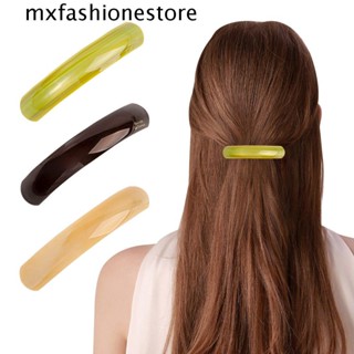 Mxfashione กิ๊บติดผม ลายทาง สีพื้น แฟชั่นฤดูใบไม้ผลิ สําหรับผู้หญิง