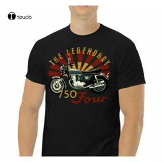 เสื้อยืด ผ้าฝ้าย พิมพ์ลายรถจักรยานยนต์ Cb750 Four 1969 สําหรับผู้ชาย S5Xl