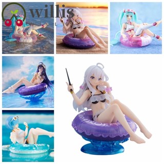 Willis Elaina ฟิกเกอร์ PVC รูปการ์ตูนอนิเมะเด็กผู้หญิงนั่งว่ายน้ํา สะสม