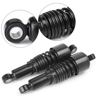 โช๊คอัพรถจักรยานยนต์ 267 มม. ปรับได้ แบบเปลี่ยน สําหรับ Harley Davidson Black/Chrome 1 คู่