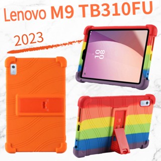 เคสซิลิโคนนิ่ม กันกระแทก พร้อมขาตั้ง สําหรับ Tab M8 4th Gen TB-300FU XU Lenovo Tab M9 HD TB-310FU XU9 9.0