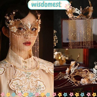 Wisdomest ที่คาดผม ประดับพู่ ไข่มุก สไตล์จีน หรูหรา สําหรับงานแต่งงาน