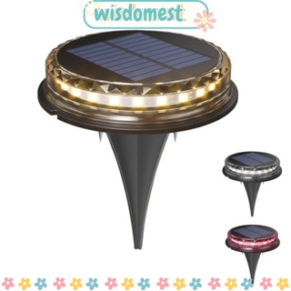 Wisdomest โคมไฟ Led 17 ดวง พลังงานแสงอาทิตย์ กันน้ํา สําหรับตกแต่งสวน สนามหญ้ากลางแจ้ง