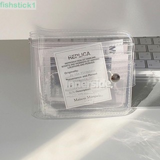 Fishstick1 กระเป๋าใส่บัตรเครดิต PVC แบบใส กันน้ํา สไตล์เกาหลี สําหรับคู่รัก