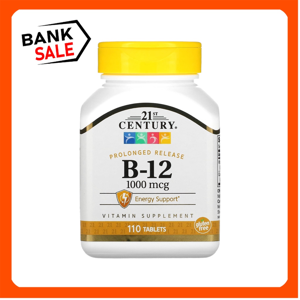 21st Century, B-12, Prolonged Release, 1,000 mcg, 110 Tablets