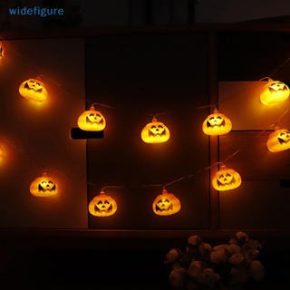 Widefigure สายไฟ LED 10 ดวง รูปฟักทอง ยาว 2 เมตร สําหรับแขวนตกแต่งปาร์ตี้ฮาโลวีน DIY