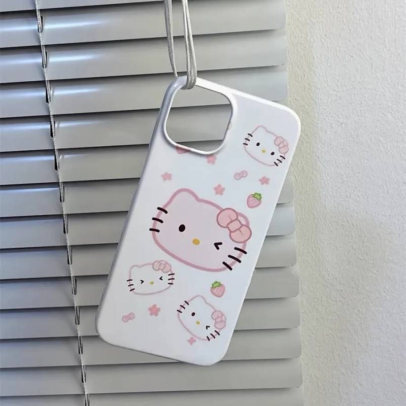 Cute Girl Kitty Cat Iphone14 Phone Case 13 for 12 Apple 11 Glossy XR Soft Case 78P/Xs IpGO