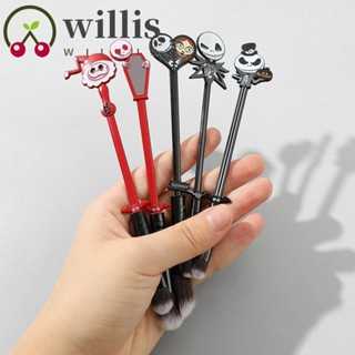 Willis แปรงแต่งหน้า คอสเพลย์ พร็อพกระเป๋าน่ารัก เครื่องมือเครื่องสําอาง ภาพยนตร์แอนิเมชั่นนุ่ม พกพาง่าย คริสต์มาส แปรงแต่งหน้า กระเป๋าเก็บแปรงแต่งหน้าผู้หญิง
