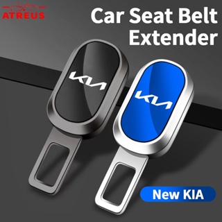 New KIA หัวเข็มขัดนิรภัย แบบขยาย ชุบไฟฟ้า หัวเข็มขัดนิรภัยรถยนต์ แบบโลหะผสมสังกะสี หัวเสียบเข็มขัดนิรภัย สำหรับ KIA EV6 GT Carnival Soul EV Picanto Rio K5 Cerato Sorento Sportage