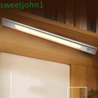 Sweetjohn โคมไฟแม่เหล็กไร้สาย อัจฉริยะ ตรวจจับการเคลื่อนไหว ชาร์จ USB 20 30 40 50 ซม. สําหรับตกแต่งบ้าน ห้องนั่งเล่น