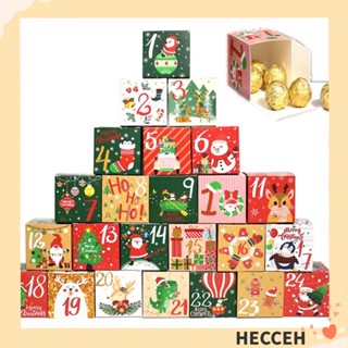 Hecceh กล่องของขวัญ ปฏิทินคริสต์มาส 24 วัน 1-24 DIY 24 ชิ้น