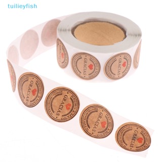 Tuilieyfish สติกเกอร์ฉลาก Thank You แฮนด์เมด สําหรับตกแต่งสมุดภาพ 500 ชิ้น