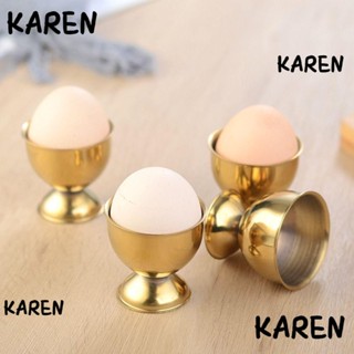 Karen ชั้นวางไข่ต้ม สเตนเลส อเนกประสงค์ แบบพกพา สะดวก สําหรับห้องครัว 4 ชิ้น