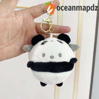 Oceanmapdz จี้ซินนาม่อนโรล, พวงกุญแจตุ๊กตาการ์ตูนแพนด้า คุโรมิ, พวงกุญแจตุ๊กตาปอมปอม เพียวริน สัตว์นุ่ม มายเมโลดี้ พวงกุญแจแขวน อุปกรณ์เสริม