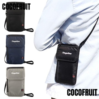 Cocofruit RFID กระเป๋าใส่หนังสือเดินทาง ID กระเป๋าเอกสาร อเนกประสงค์ ไนล่อน กันน้ํา กระเป๋าสตางค์ คอ เดินทาง