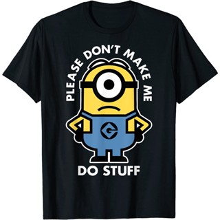 เสื้อยืดคอกลม แขนสั้น ผ้าฝ้าย 100% พิมพ์ลายการ์ตูน Despicable Me Minions Texas Minions พลัสไซซ์ สําหรับผู้ชาย