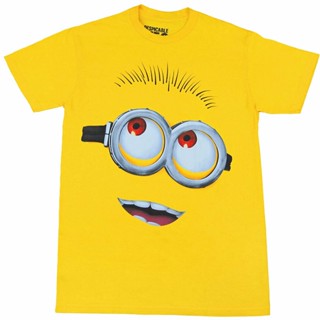 เสื้อยืดคอกลม แขนสั้น ผ้าฝ้าย 100% พิมพ์ลายการ์ตูน Despicable Me Minions Texas Minions พลัสไซซ์ สําหรับผู้ชาย