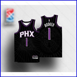 เสื้อกีฬาบาสเก็ตบอลลําลอง GP1 NBA Jersey Phoenix Suns Aztec HG Jersey BOOKER AND PAUL Jersey พลัสไซซ์ สําหรับผู้ชาย และผู้หญิง PG1