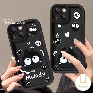 เคสโทรศัพท์มือถือ ลายการ์ตูน Melody Angel Eyes น่ารัก สีดํา สําหรับ Oppo A57 A16 A92 A77 A7 A17 A5s A74 A3s A17k A54s A12 A53 A1k A55 A16s A15S A95 A76 A31 A16K A9 A16E A52 A96 A77s