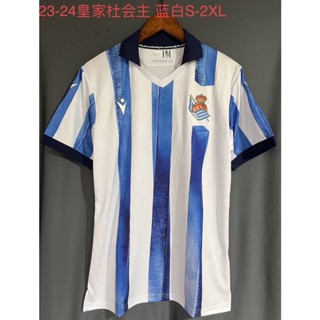 เสื้อกีฬาแขนสั้น ลายทีมชาติฟุตบอล Real Sociedad 23-24 ชุดเหย้า S-XXL AAA