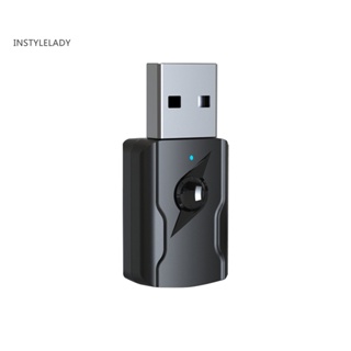 Instylelady 2-in-1 อะแดปเตอร์รับส่งสัญญาณเสียงบลูทูธไร้สาย USB 50 35 มม. AUX