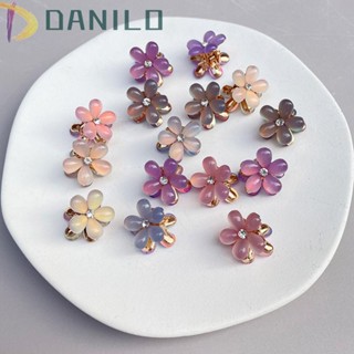 Danilo กิ๊บติดผม ลายดอกไม้ น่ารัก ย้อนยุค เรียบง่าย ไล่โทนสี ปิ่นปักผม ที่คาดผม โอปอล สไตล์เกาหลี สําหรับผู้หญิง