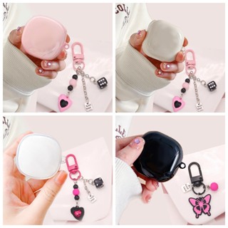 เคสซิลิโคนนิ่ม ลายดอกไม้ พร้อมพวงกุญแจ สําหรับ samsung galaxy buds live buds2 pro buds pro galaxy buds2pro