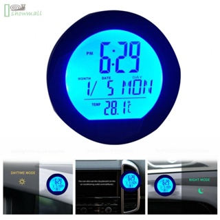 [ISHOWMAL-TH]Car Clock 12/24 Hour Format Build-in Battery Display Accurate Temperature-New In 9-