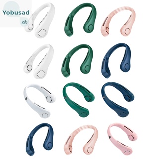 [Yobusad.th] พัดลมแขวนคอ ไร้ใบพัด แบบชาร์จ USB ขนาดเล็ก สําหรับกลางแจ้ง