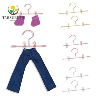 Tarsureth ไม้แขวนเสื้อโลหะ ขนาดเล็ก สีทอง สีเงิน สําหรับตกแต่งบ้านตุ๊กตา 5 ชิ้น