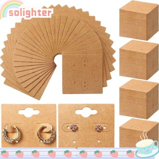 Solighter การ์ดแขวนต่างหู พลาสติกหนา สีดํา น้ําตาล ขาว DIY สําหรับงานปาร์ตี้