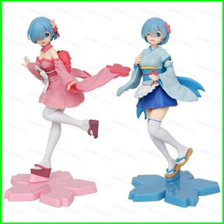 Hobby Re Life in a different world from zero Rem โมเดลฟิกเกอร์กิโมโน สีชมพู สีฟ้า ของเล่นสําหรับเด็ก เก็บสะสม