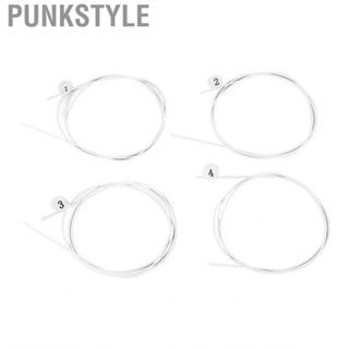 Punkstyle Ukulele String  Nylon 4Pcs Set Durable Easy Playing White for Performance