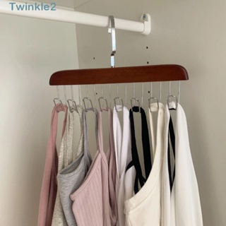 Twinkle ไม้แขวนเสื้อ เข็มขัดไม้ ยกทรง 8 ตะขอ ผูกหมวก จัดระเบียบ ไม่ลื่น ประหยัดพื้นที่ ตู้เสื้อผ้า ที่เก็บเสื้อผ้า ที่เก็บของ ดี