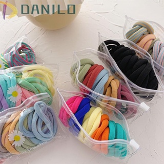 Danilo ยางรัดผมหางม้า สีแคนดี้ แฟชั่นเกาหลี สําหรับผู้หญิง 25 ชิ้น/ถุง