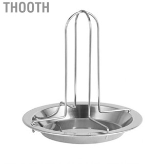 Thooth Vertical Chicken Roaster Rack  Non Stick Roasting Pan for Camping