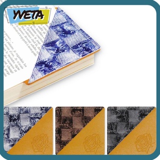 Yveta ที่คั่นหนังสือหนัง ลายสก๊อต สไตล์วินเทจ 4 ชิ้น