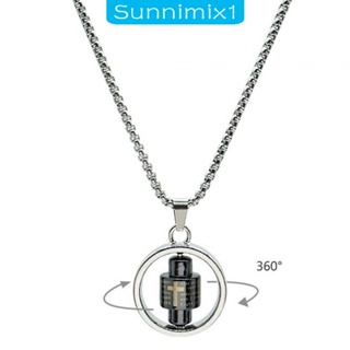 [Sunnimix1] สร้อยคอโซ่เหล็กไทเทเนียม จี้ตัวอักษรไม้กางเขน หมุนได้ สไตล์พังก์ เครื่องประดับแฟชั่น สําหรับสําเร็จการศึกษา