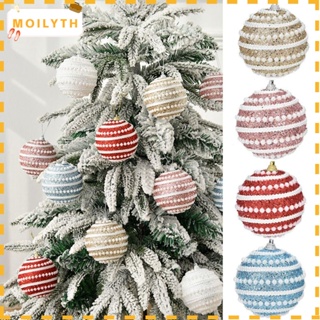 Moilyth จี้ลูกบอล 8 ซม. สําหรับแขวนตกแต่งต้นคริสต์มาส DIY 2 ชิ้น