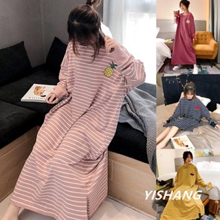พร้อมส่ง ลดราคา ชุดนอนผ้าฝ้าย แขนสั้น ปักลายการ์ตูนผลไม้น่ารัก ทรงหลวม ขนาดใหญ่ เหมาะกับฤดูใบไม้ผลิ และฤดูใบไม้ร่วง สําหรับเด็กผู้หญิง